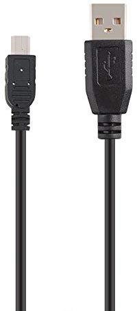 PASOW Mini USB Power Cable USB 2.0 A-Male to Mini-B Car Vehicle Power Suppy Adapter Cord for Dash Cam (11.5FT, Straight)