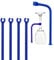 YouU Weinglashalter, Einstellen Silikon Weinglas Geschirrspüler Becherhalter Weingläser Halter Wein Champagner Cup Hangers Rack Halter mit Schrauben Safer Stemware Saver-Blau (Blau / 4 STK)