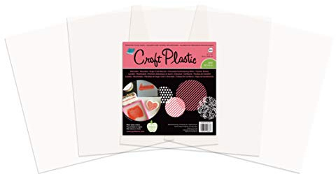 Grafix FoodSafe Craft Plastic Film – Reusable .005” Thick Translucent Film, Perfect for Sugar Craft Stencils, Cookie and Cake Decorating, Chocolate Work, and More, Frosted, 12 x 12”, Pack of 25