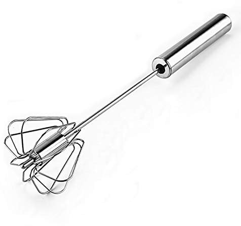 Mezclador de Acero inoxidable Multifunción, Batidor Mecánico Semiautomático de Resorte, Mezcla de Huevos, Espuma de Crema, Apto Para Lavavajillas, Salsa Para Batir a Mano, 1 Pieza, 26 * 6 * 6 cm