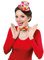 WOOOOZY Hut Mini-Zylinder bunter Clown, mit Haarclips