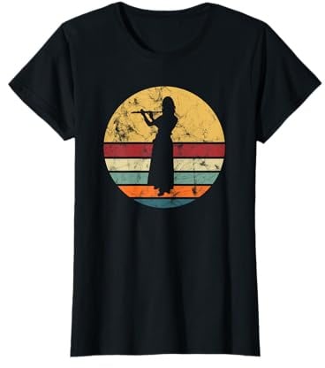 Querflöte Orchester Musik Flöten Konzert Retro Outfit T-Shirt