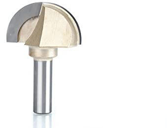 TOOLSTAR Broca de punta redonda para fresadora de punta redonda, vástago recto de 1,27 cm para carpintería con punta de carburo de carpintería (1/2 x 1-3/4)