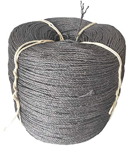 SimidunEUR 6mm Grey Natural Sisal Rope Twisted Braided Decking Garden Pets Cats Crafts for Craft Rope/Cat Scratching Rope/Garden Bundling,ø 6 mm,Length 30 M