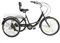 Dreirad für Erwachsene, 61 cm, 3 Räder, 7 Gänge, zusammenklappbares Dreirad mit Rückenlehne und Einkaufskorb, Schwarz