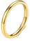 Zakk Ring Damen Herren 2mm 4mm 6mm Titan Poliert Schmal Ringe Verlobungsringe Ehering Hochzeitsringe (Gold-2mm, 58 (18.5))