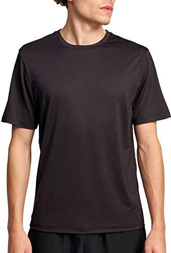 Snocks Training T-Shirt Kurzarm Herren - Körperbetont - Hochwertige Verarbeitung - Funktionshirt Outdoor und Indoor - für Sport und Gym - Schwarz - XL