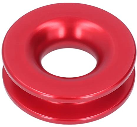 Recovery Ring Winch Snatch Pulley, Aluminiumlegierung Winch Rope Ring Schäkelring für ATV UTV Truck Marine Boat Schäkel(rot)
