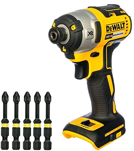 DeWalt DCF887N 18V Li-Ion Brushless 3-Speed Impact Driver Body with 5 x Ph2 Bit