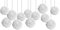 Seidenpapier Pompons Weiß,Papier Pompoms Papier Blume deko für Geburtstag, taufe deko, Party, Valentinstag(12 Stück)