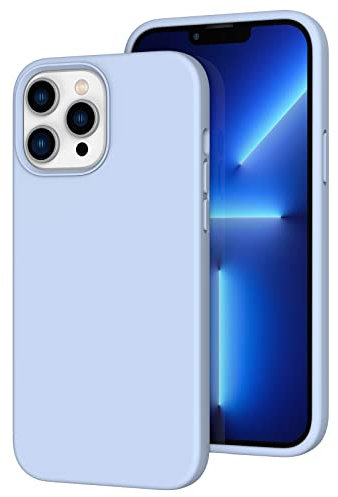 K TOMOTO Compatible avec IPhone 13 Pro Max pour Femme Et Homme, [Protection Intégrale] [Doux Au Toucher] Coque De Téléphone en Silicone Souple Antichoc pour IPhone 13 Pro Max 6,7, Bleu Clair
