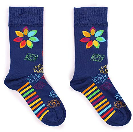 Hop Hare Bamboo Socks - Rainbow Chakra S/M