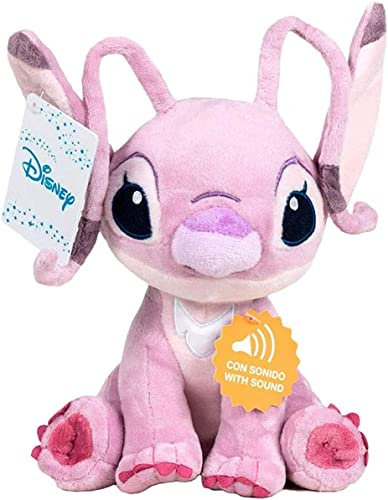 Disney STITCH Peluche Stitch 40 cm Original Symbole Doux Cadeau Parfait Avec Son (Angel)