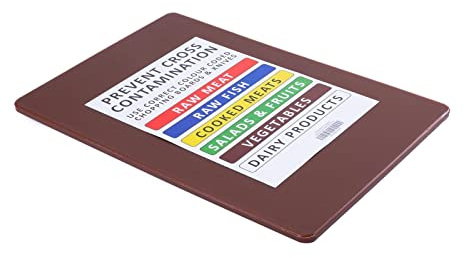 BAKI Commercial Plastic Cutting Board 18 x 12 x 0.5 inch (Brown)