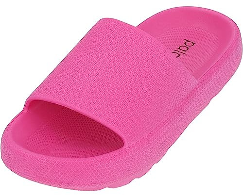Palado Badeschuhe Damen Tabbris - modische Sandalen - bequeme Pantoletten für Spa, Strand oder Zuhause fuchsia UK3,5 - EU36