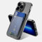 ZUJO Card Holder Acrylic Case Compatible with iPhone 13 Pro Max, High Grade Protection, Slim Shock-Absorbing, with Camera Guard - Clear