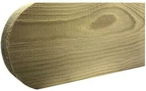 Premium Picket Garden Fencing - Timber Treated Wood Fencing Boards (3'' x 5ft) Rounded Top Planed and Smooth Round Top Pales, UK (Pack of 20)