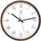 Holzwerk Germany Natur Holz Wanduhr Holz-Uhr Vintage lautloses Uhrwerk ohne Tickgeräusche römische Ziffern Braun Weiß lautlos aus handgefertigtem Massivholz Natur Holz 30 cm (Römisch.Braun)