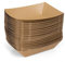 ANTETOK Disposable Dishes 100pcs Kraft Paper Plates and Food Trays Cardboard Party Plates Food Boxes for Chips Burger BBQ Perfect for Birthday Parties and Camping (19.4 * 15 * 4.7cm)