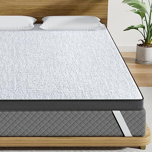 BedStory Surmatelas 180 x 200 x 7cm en Mousse à Mémoire de Forme, Bambou et Gel - Confort et Fraîcheur Garantis!