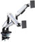 HINOMI CyberFlex Gaming Monitor Arm with RGB Lighting (White, Dual Arm)