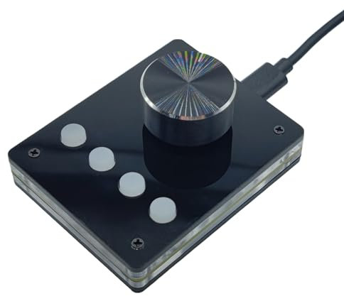Pnuokn Programmazione Manopola USB Tastiere RGB Multimedias Volumi Controller Tastiere Volume Adattatore di Controllo Manopola USB