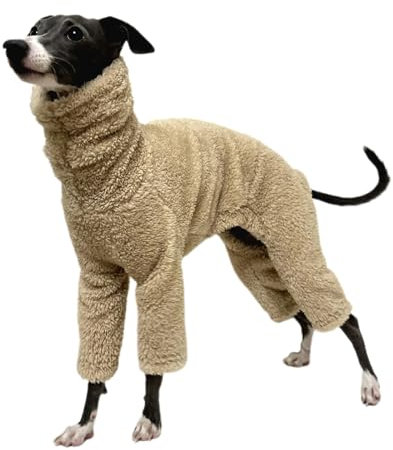 UOSIA Fleece-Overall für Hunde - Ganzkörpermantel mit Beinen, Weicher Warmer Schlafanzug, Winterkleidung für Italienische Windhunde, Kleine, Mittelgroße und Große Hunde
