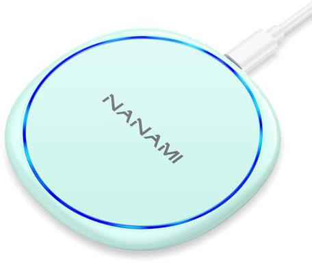 NANAMI Wireless Charger for iPhone and Samsung - Wireless Charging Pad Qi-Certified 10W Max for iPhone 16 15 14 13 12 SE2 11 Xs XR X 8 Plus New Airpods and Galaxy S25 S24 S23 S22 S21 S20 S10 Note 20