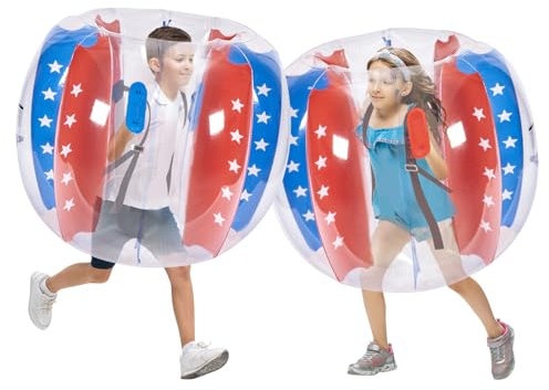 VEVOR 2 Stücke Aufblasbare Bumper Balls, 1,2 m Bumper Stoßball, Aufblasbarer Blasenball, PVC-Bubble-Bälle, im Freien, Spielplatz, Park