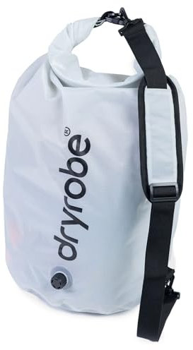 Dryrobe Travel Compression Bag - Large Compact Waterproof Bag for Travel & Sports Storage - Wet Bags for Swimming/Surfing/OCR - Stuff Sack for Wet Clothes with Roll Up Closure - 33 L - Stone