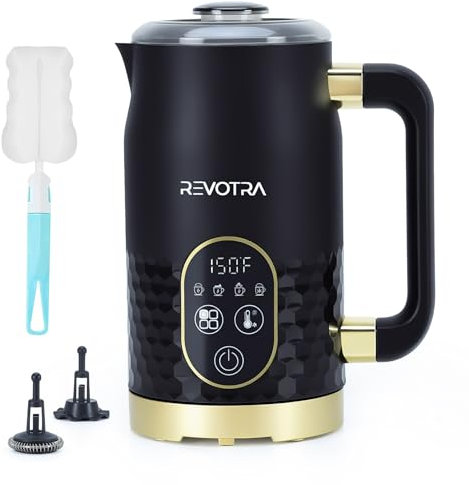 Espumador de leche digital 4 en 1 y control de temperatura en tiempo real