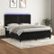 qohoio Boxspringbett mit Matratze & LED Bett Mit Bettkasten Bett Boxspringbett Betten Boxspringbett Mit Matratze Schwarz 160x200 cm Samt - 3136073