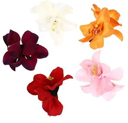 CALLARON 5stücke Doppelte Orchideen Haarklammern Kreative Blumen Haarspangen Für Frauen Für Hawaii-partys Und Haarschmuck Für Jeden Anlass