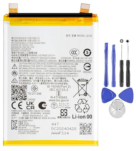 BATTERIA COMPATIBILE PER MOTOROLA MOTO EDGE 50 FUSION | QC50 | XT2429 | NUOVA PER SMARTPHONE + KIT CACCIAVITI