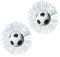DONFAMDS 2Pcs Ball Pattern Car Stickers Decorative Auto Decals for Windows Funny Glass Stickers White Football Design for Cars and Trucks Durable Sun Resistant