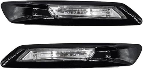 Generisch 2 Stück Seitenblinker Blinker Set Seiten Markierung Licht für 5er F10 F11 F18 2011-2013, 63137154169 63137154170 Autoteile LED Seitenblinker Schwarz