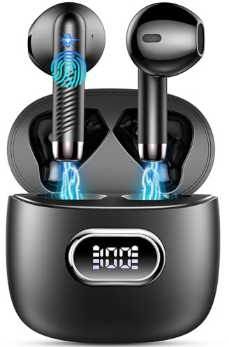 Bluetooth Kopfhörer, Kopfhörer Kabellos Bluetooth 5.4 In Ear Kopfhörer mit 4 HD Mic, 2025 Kabellose Kopfhörer 42Std ENC Noise Cancelling Earbuds Tiefer Bass, IP7 Wasserdicht Ohrhörer LED-Anzeige USB-C