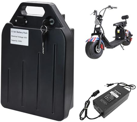 HJGHY Batterie au Lithium 60V 12Ah 15Ah 18Ah 20Ah 30Ah 35Ah, Batterie de Remplacement pour vélos électriques 60V avec Chargeur et Verrouillage de sécurité pour Kits Moteur 700W-2000W,60v12ah