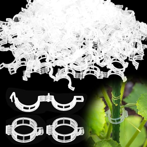 Riisoyu Clips para Plantas de Jardín, 250 Pinzas de Soporte de Plantas Clips de Fijación de Plantas Trepadoras Soporte Tomates Escalar Vides Pinzas de Plantas Vine y Flores para Crecer Vertical