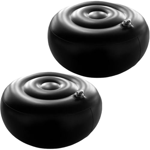 2 Pcs Campinghocker Aufblasbarer Hocker, Sitzkissen mit Outdoor & Wetterfest, Bodenkissen Aufblasbar, Yoga Kissen für Camping Garten Terrasse Wohnzimmer, Bodenkissen für Reise Fitness, 56*28cm