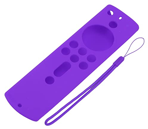 Silikon-Schutzhülle für Fire TV Stick 4K 2018 Fernbedienung, stoßfeste, rutschfeste Schutzhülle (Lila)