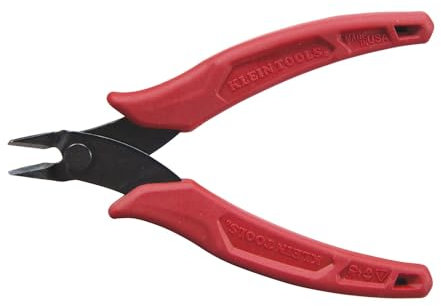 Klein Tools Alicates D275-5, alicates de corte diagonal con cortador de precisión son ligeros y ultrafinos para trabajar en áreas confinadas, 5 pulgadas
