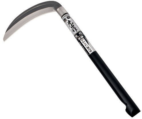 Falso Falcetto Giapponese Manico lungo 33 cm Lama 18 cm in Acciaio Chromax Diserbo Rifilatura Falciatura - Prodotto in Giappone