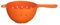Colander With Handle Orange Plastic