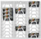 Porte cartes / Support mural pour 30 cartes de personnel, Blanc – Idéal pour enregistrement du temps pour le bureau, l'atelier, la salle de sport, etc.