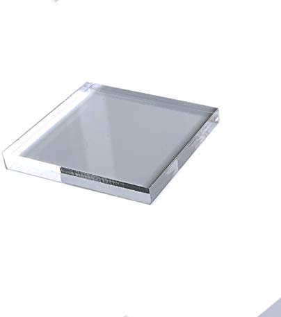 CharpauS Acryl Sockel - Set mit 10 Stück - Verkaufsständer, Ständer zur Präsentation v. Mineralien, Edelsteinen und Ausstellungsobjekten (transparent, 2,5 cm)