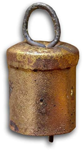 India Arts Ein Dutzend 2,5 cm hohe Blechglocken mit Metallklöppel, Hochzeit, Terrasse, Kirchenglocke
