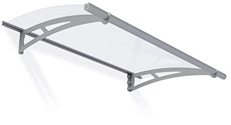 Palram Vordach, Regenschutz, Überdachung Capella 1500 klar inkl. Regenrinne // 151x92 cm (BxT) // Pultvordach und Türüberdachung