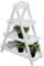 Multistore 2002 Holz Blumenetagere mit 3 Ebenen 24x60xH70cm Reinweiß Blumentreppe Gartenregal Blumenbank Blumenständer