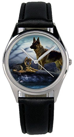 KIESENBERG Schäferhund Geschenk Artikel Idee Fan Uhr B-2800